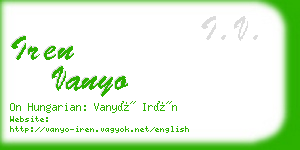 iren vanyo business card